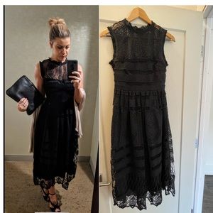 Full lace tea length dress